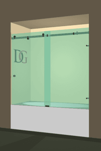 Bathtub Enclosures Left Open Quadro Sliding Bathtub Door-1