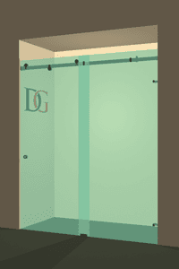 Slider™ Left Open Quadro Sliding Shower Door-0