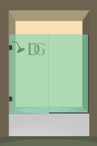 Bathtub Enclosures Right Open Single Swinging Bathtub Door-3