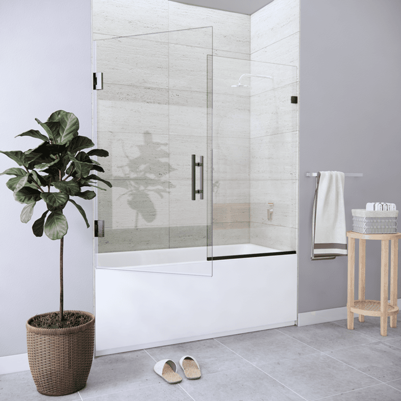 Bathtub Enclosures Right Open Single Swinging Bathtub Door-1