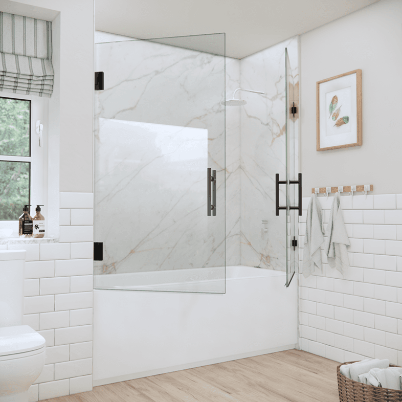 Bathtub Enclosures Double Swinging Bathtub Door-2