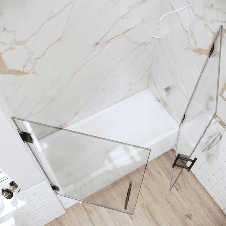 Bathtub Enclosures Double Swinging Bathtub Door-3