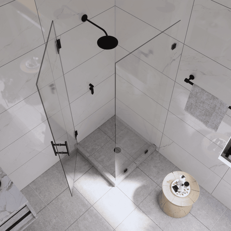 Canto™ Right Open Corner Shower Panel and Door-3