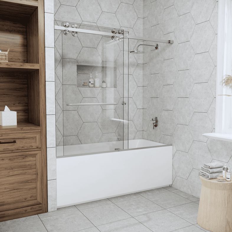 Solo™ Eclipse Double Sliding Bathtub Door-2