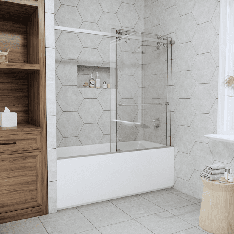 Solo™ Eclipse Double Sliding Bathtub Door-3