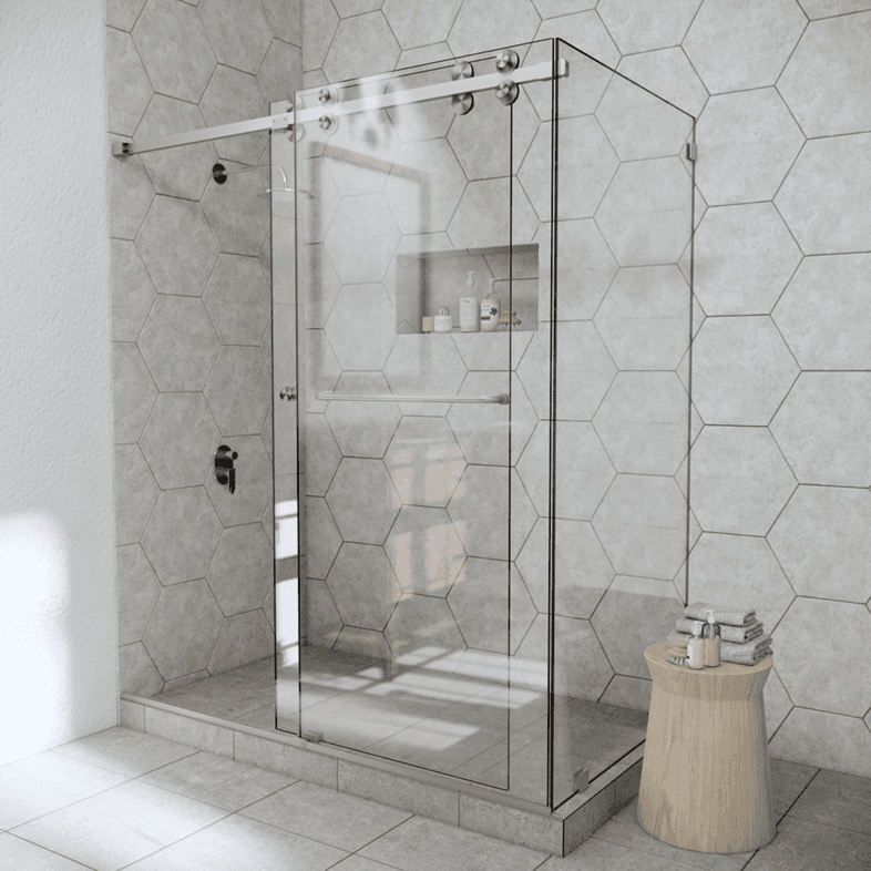 Slider™ Eclipse Double Sliding Corner Shower Door-4