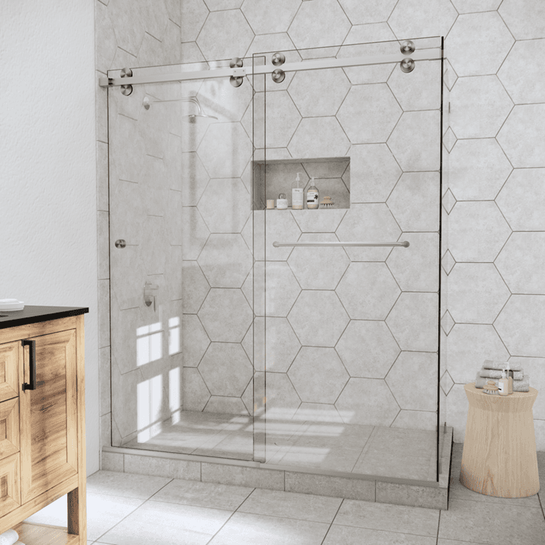 Slider™ Eclipse Double Sliding Corner Shower Door-3