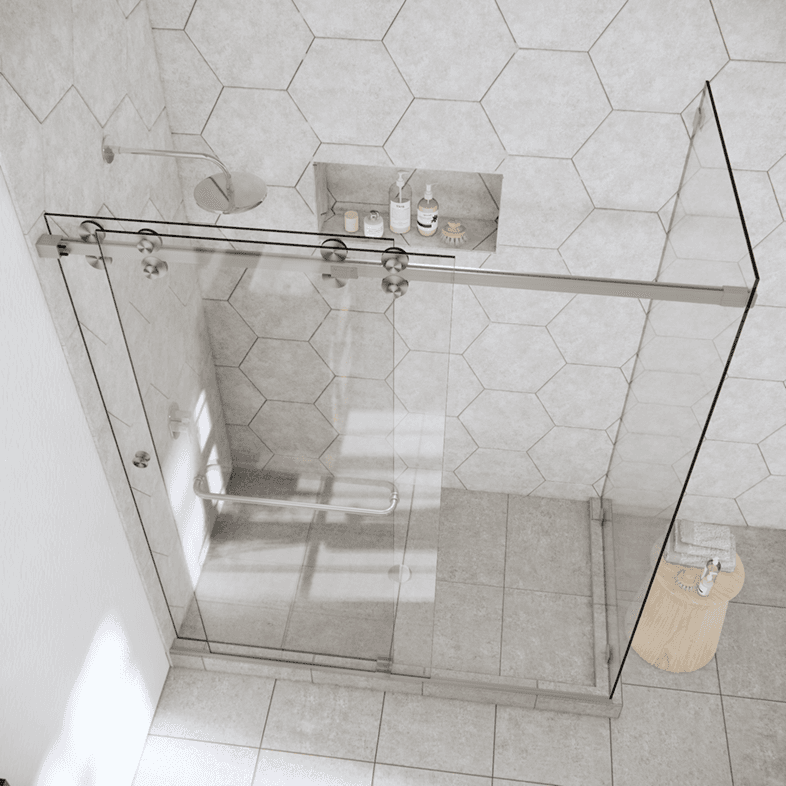 Slider™ Eclipse Double Sliding Corner Shower Door-2