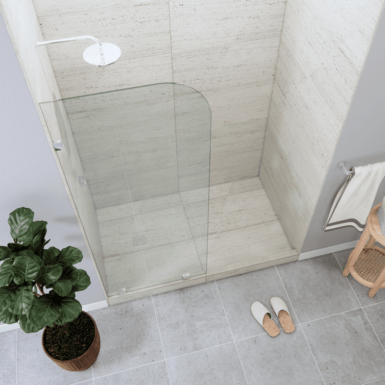 Tela™ Right Open Single Shower Round Screen-1