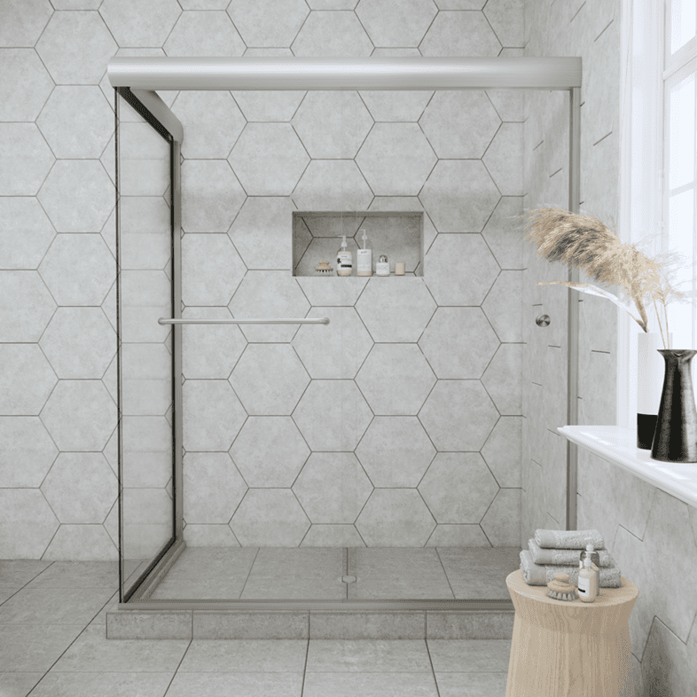 Slider™ Linear Bypass Corner Sliding Shower Door-1