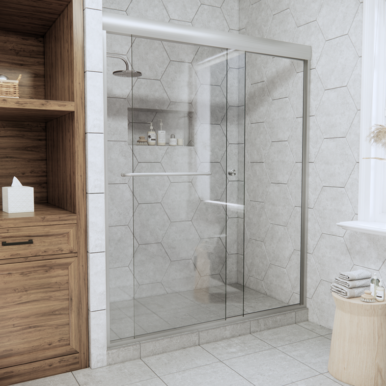 Slider™ Linear Bypass Sliding Shower Door-0