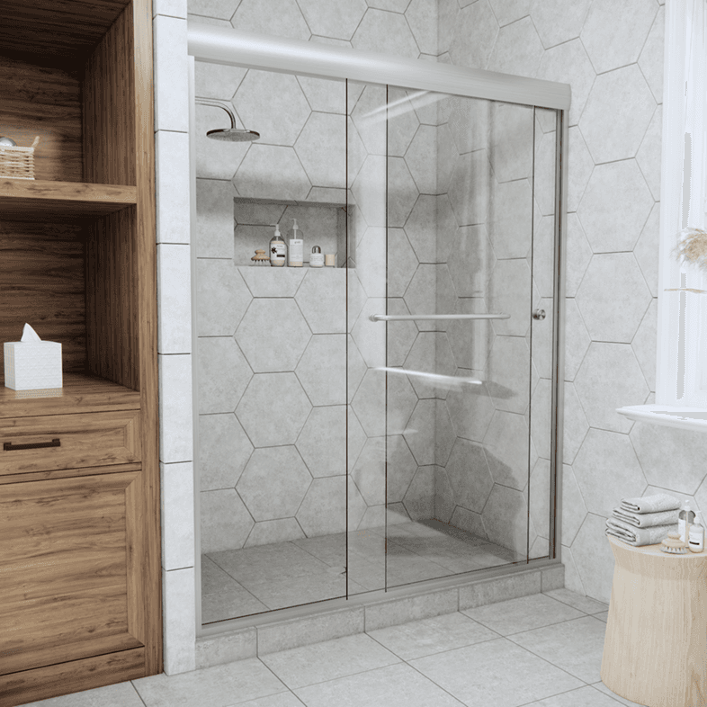 Slider™ Linear Bypass Sliding Shower Door-1