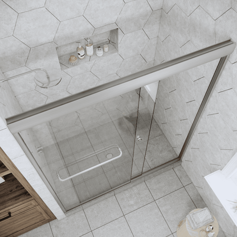 Slider™ Linear Bypass Sliding Shower Door-4