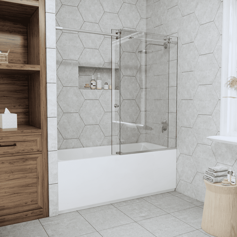 Bathtub Enclosures Right Open Metro Bathtub Door-0