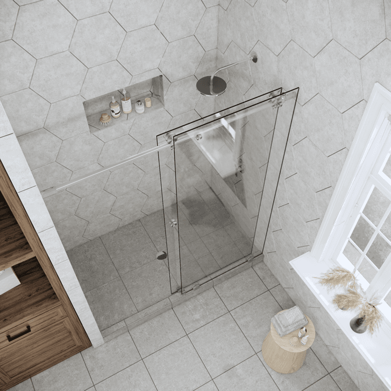 Metro™ Right Open Metro Sliding Shower Door-3