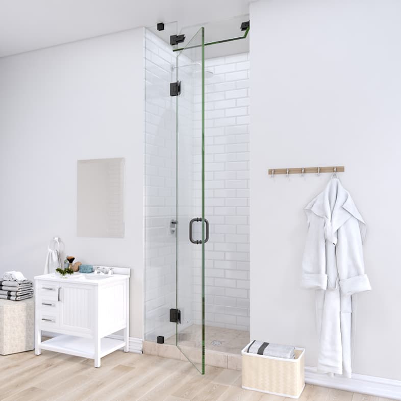 Prima™ Right Open Door & Panel Shower Door with Steam Shower Transom-1