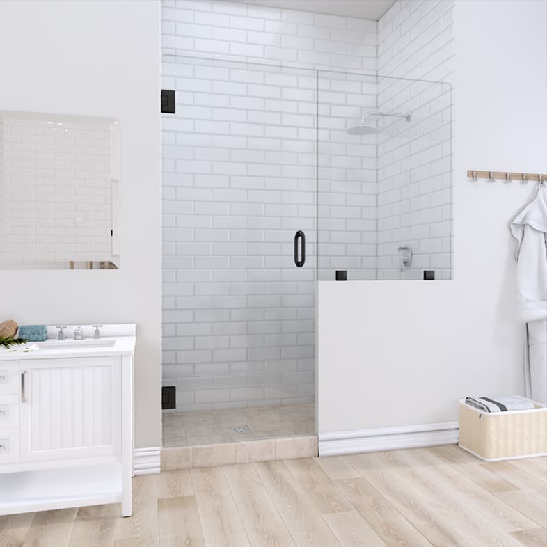 Prima™ Left Open Door & Panel Shower Door with right knee Wall-0