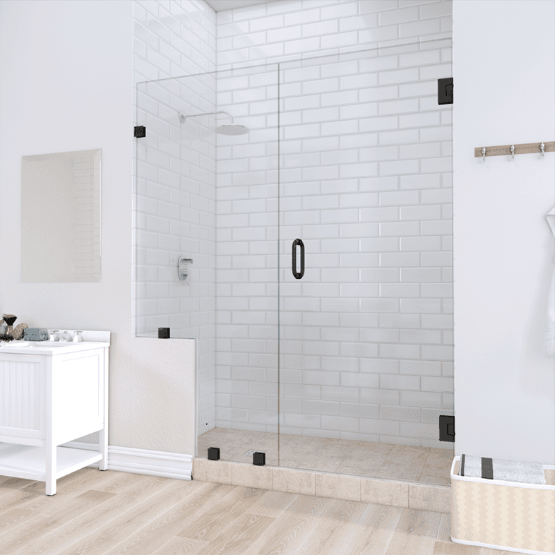 Prima™ Left Open Door & Panel Shower Door with Left Knee Wall-0