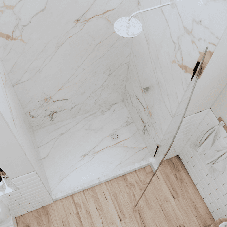 Tela™ Left Open Single Swinging Round Shower Screen-3