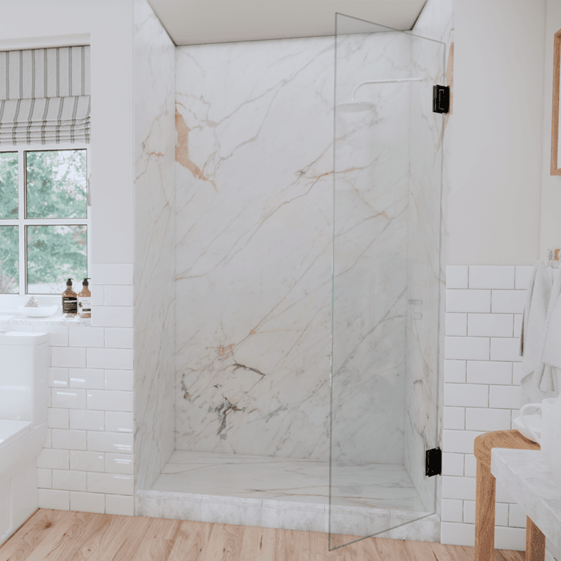 Tela™ Left Open Single Swinging Shower Screen-3