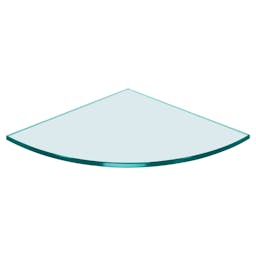Quarter Circle Glass Shelf