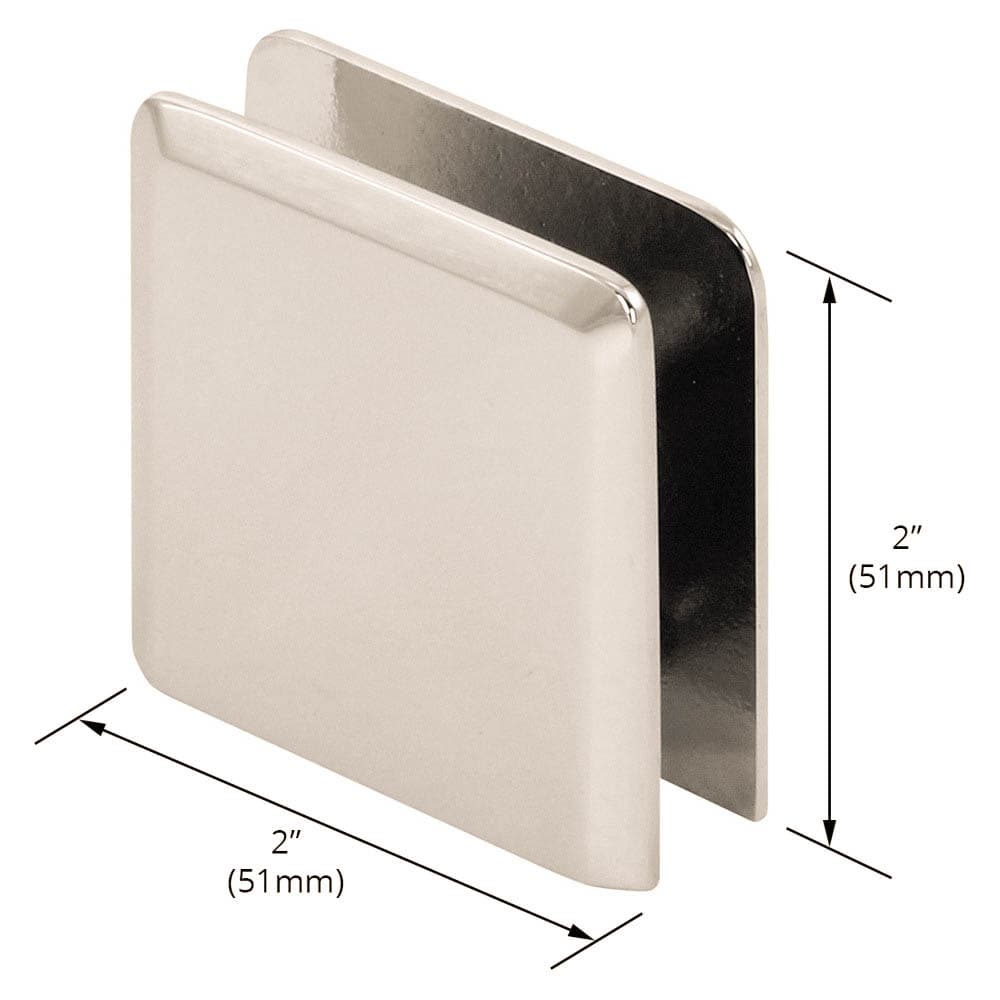 Beveled Wall Mount Hole-in-Glass Clamp