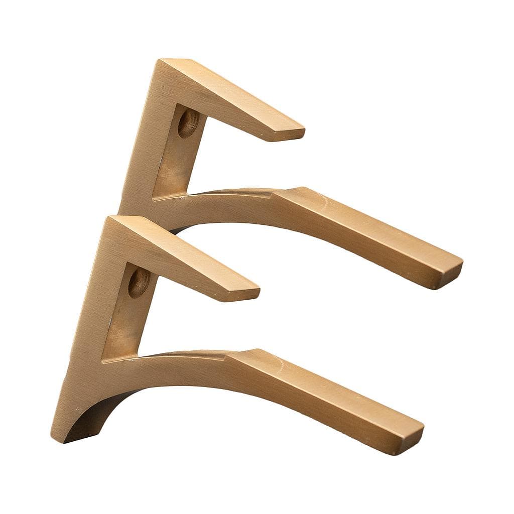 Aluminum Glass Shelf Brackets for 3/8" to 1/2" Shelves - Set of 2