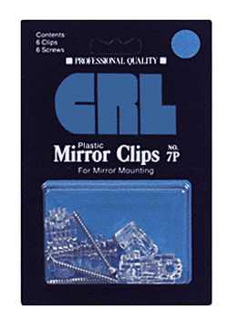 1/4" Clear Plastic Mirror Clips I Display Pack