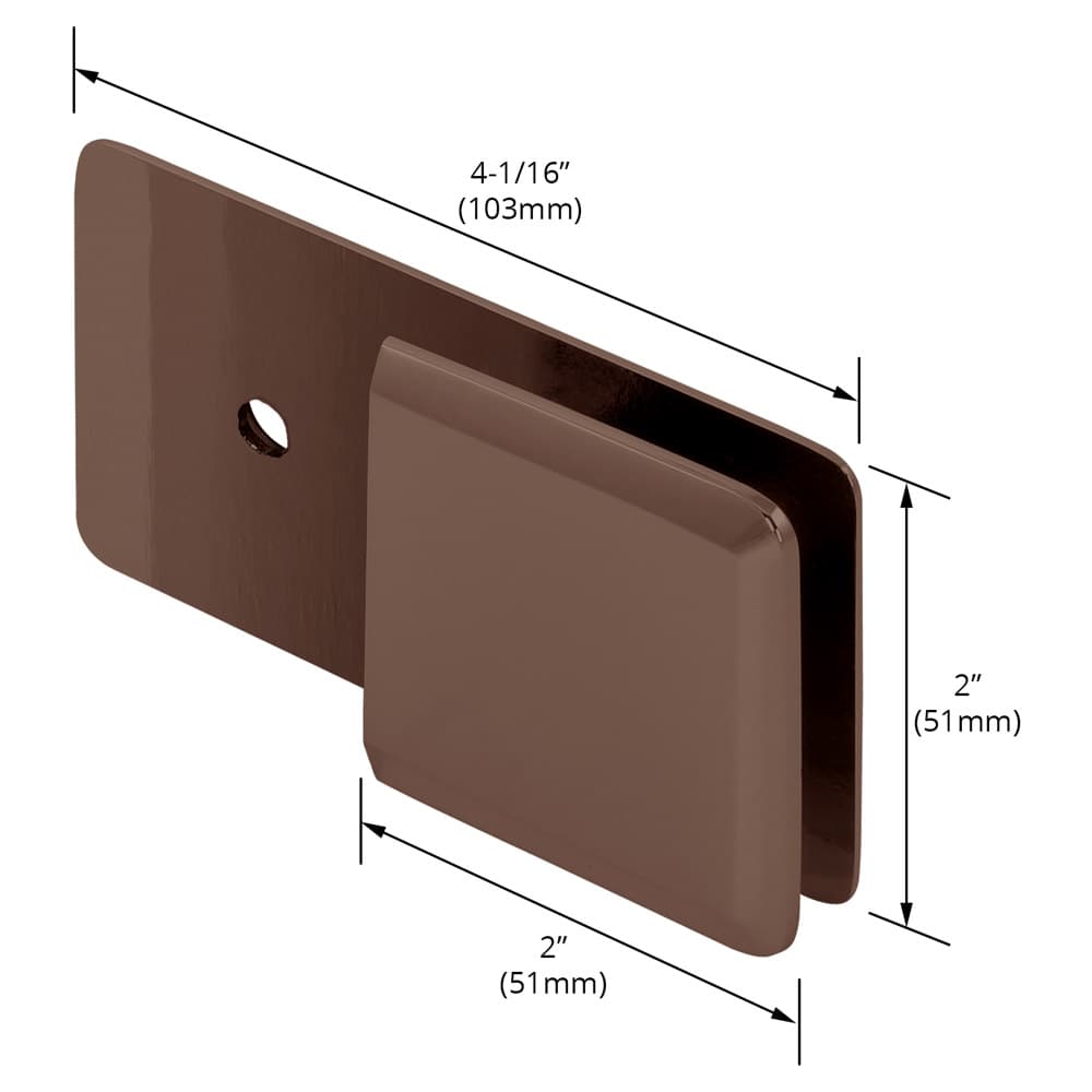 180-Degree Beveled Glass-to-Wall "Y" Inline Clamp