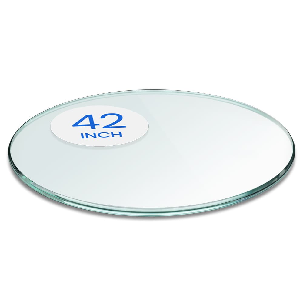 42" Round Tempered Glass Table Top - 3/8" Thick - Pencil Edge | Dulles Glass