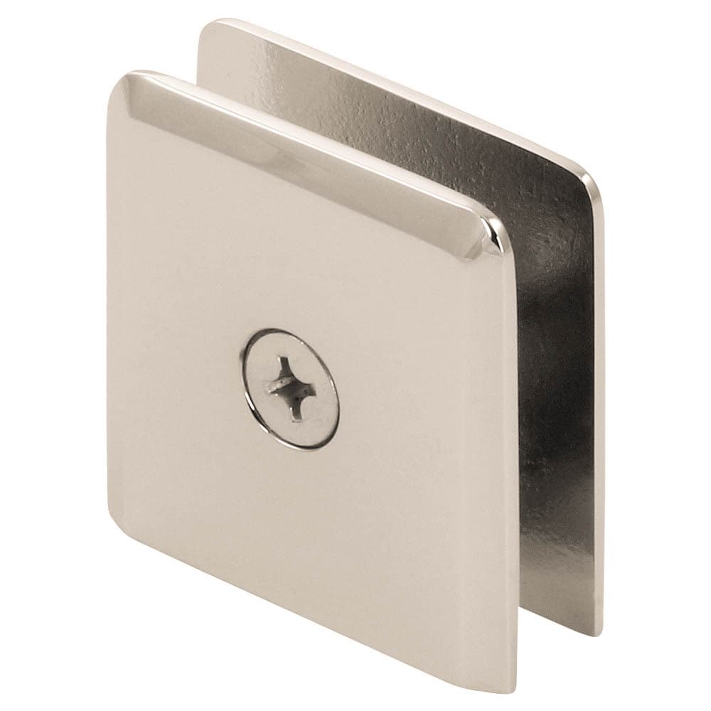Beveled Wall Mount Hole-in-Glass Clamp