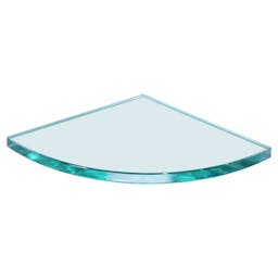 Quarter Circle Glass Shelf