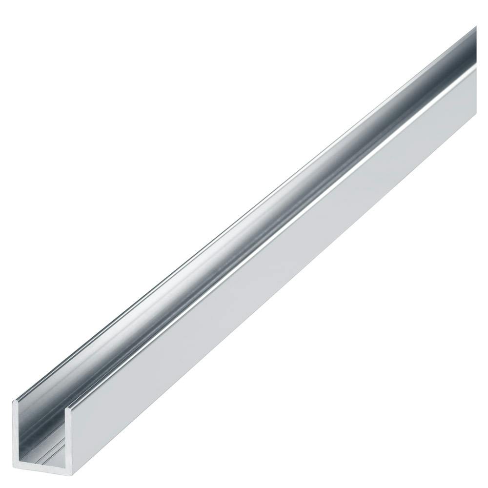 95" Long Deep Wet Glaze U-Channel for 1/2" (12mm) Thick Glass