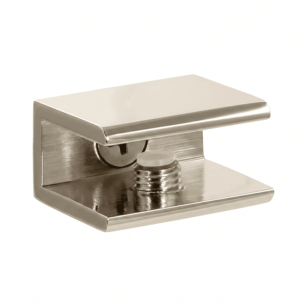 Square Glass Shelf Bracket for 1/4" to 3/8" Shelves - 1 Piece