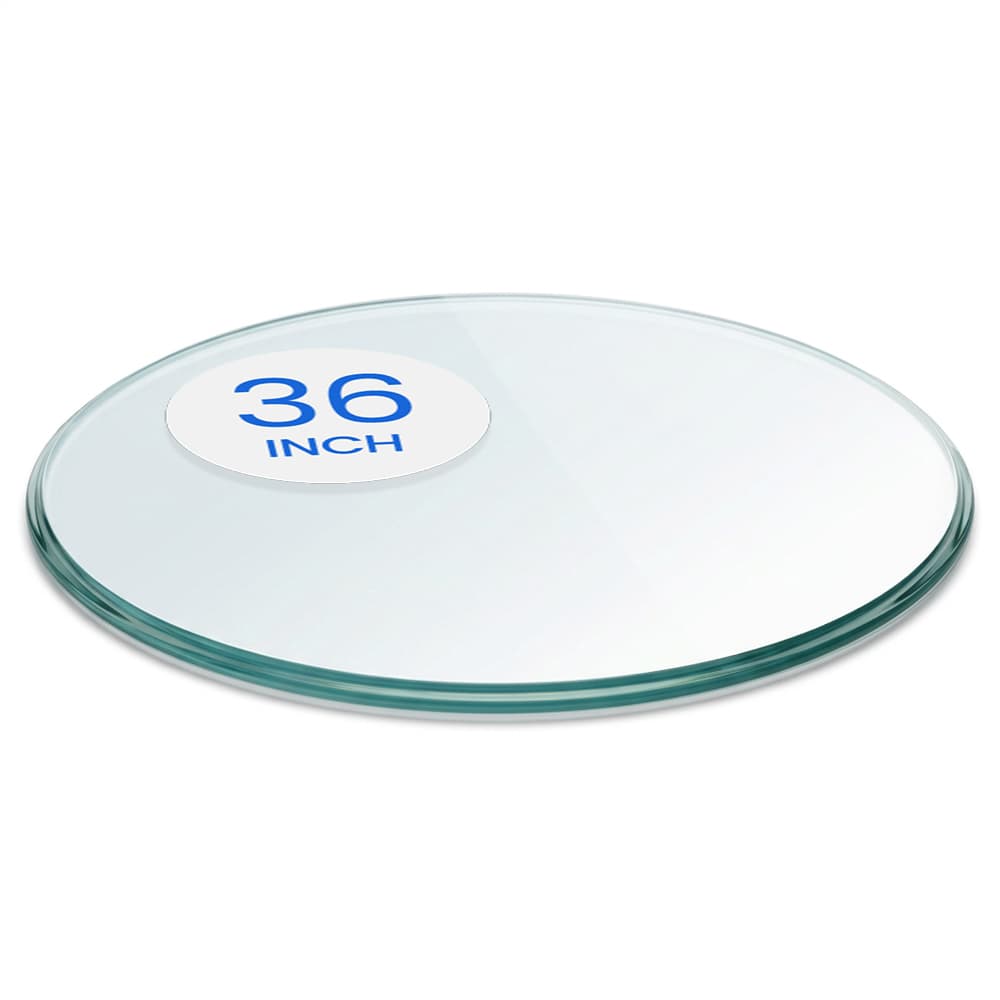 36" Round Tempered Glass Table Top - 3/8" Thick - Ogee Edge | Dulles Glass