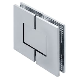 Venus 180-Degree Glass-to-Glass Square Zero Position Adjustable Shower Door Hinge with Cover Plates