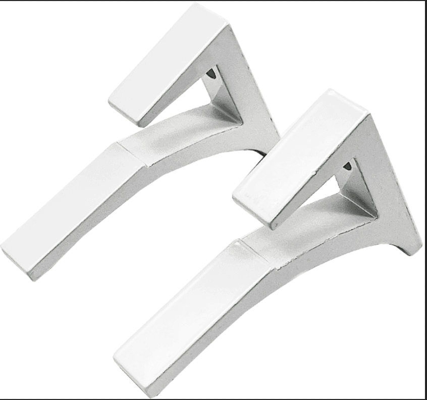 Aluminum Glass Shelf Brackets for 3/8" to 1/2" Shelves - Set of 2