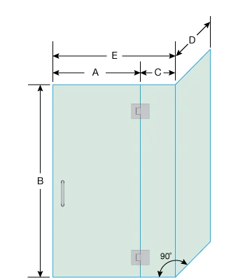 shower door measurement image
