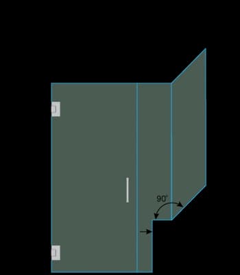 shower door measurement image