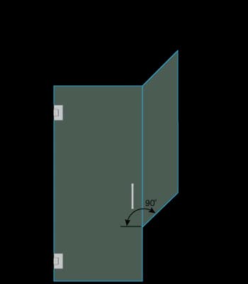 shower door measurement image