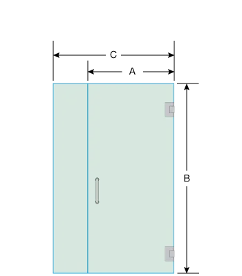 shower door measurement image