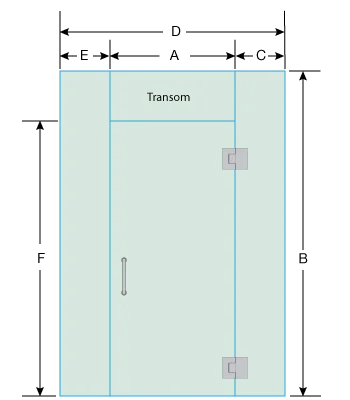 shower door measurement image