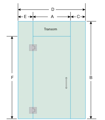 shower door measurement image