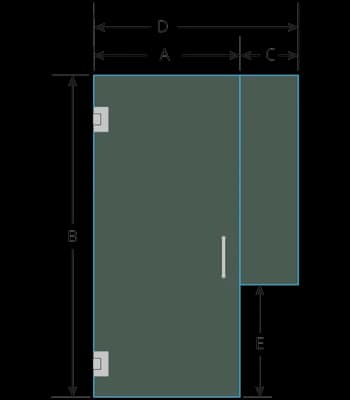 shower door measurement image