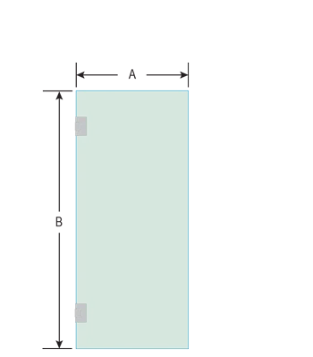 shower door measurement image