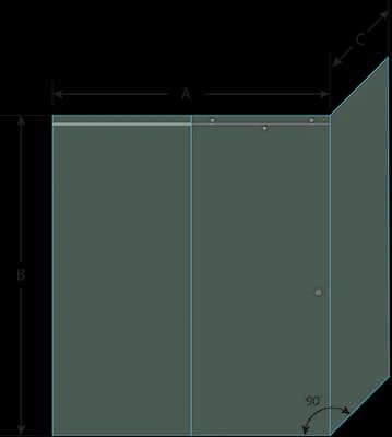 shower door measurement image