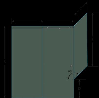 shower door measurement image