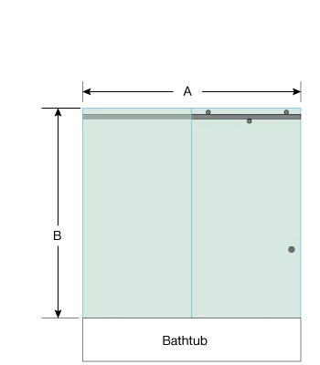 shower door measurement image