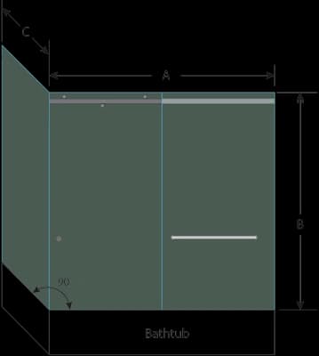 shower door measurement image