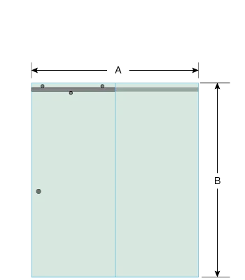 shower door measurement image